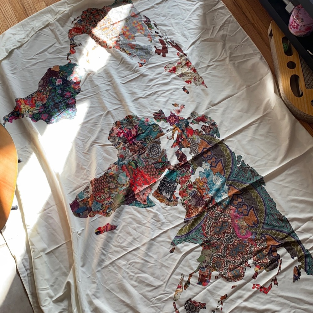 Urban outfitters world map tapestry